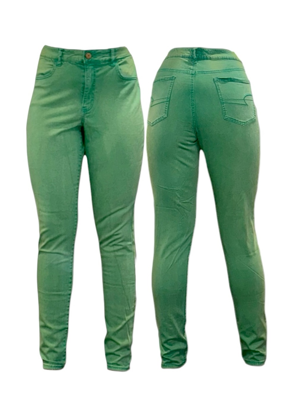 American Eagle Outfitters Green High-Rise Skinny Jegging
